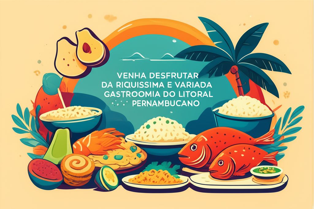 Venha desfrutar da riquissima e variada gastronomia do litoral Pernambucano - Principais benefícios de Venha desfrutar da riquissima e variada gastronomia do litoral Pernambucano ilustrados