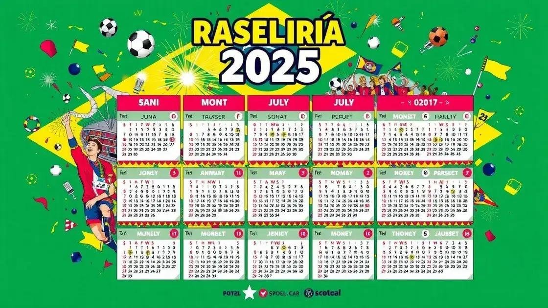 Calendário e datas importantes Calendário e datas importantes