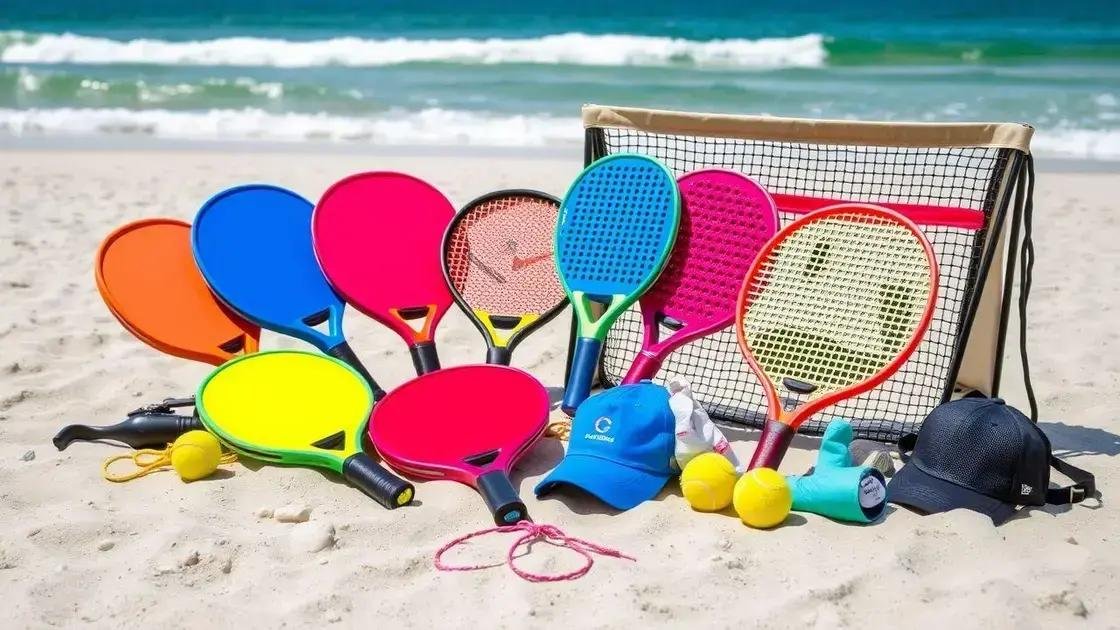 Equipamentos necessários para beach tennis