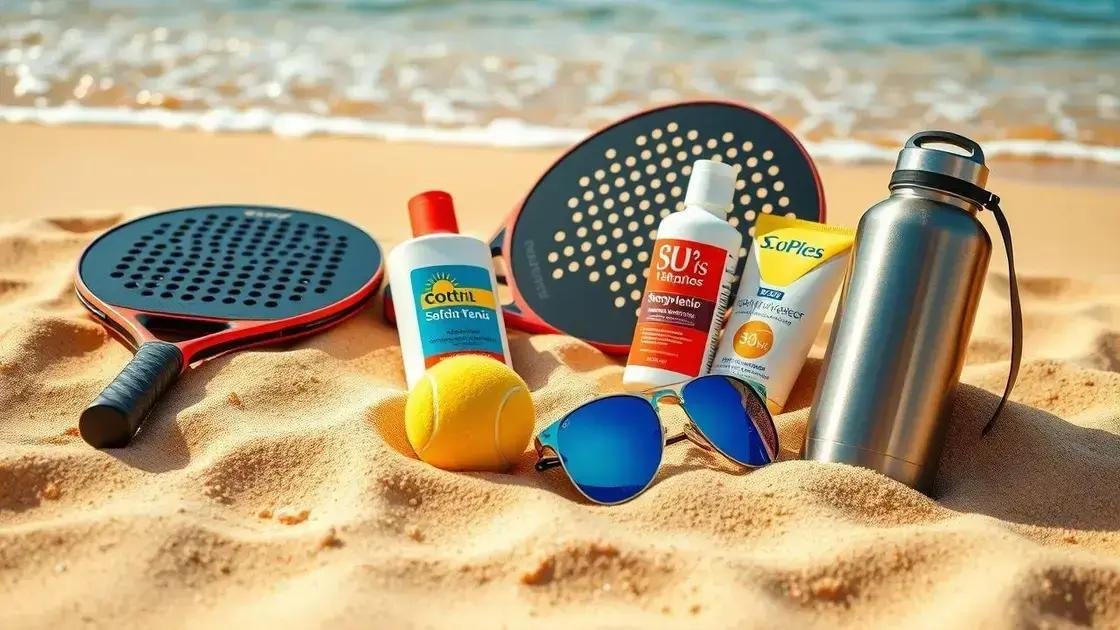 Equipamentos necessários para jogar beach tennis