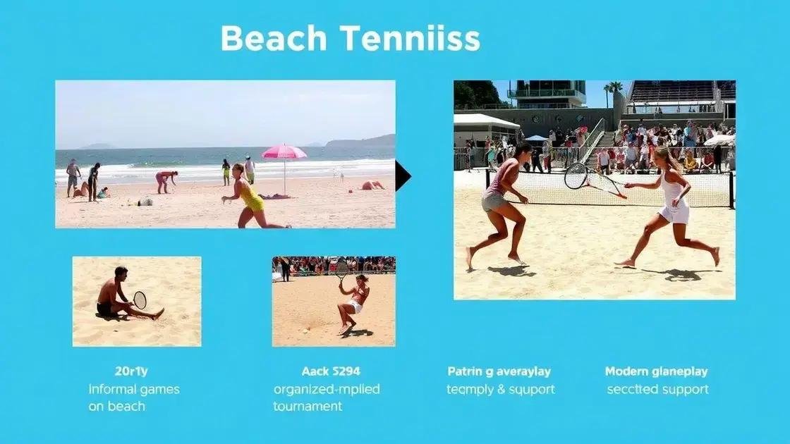 História e evolução do beach tennis