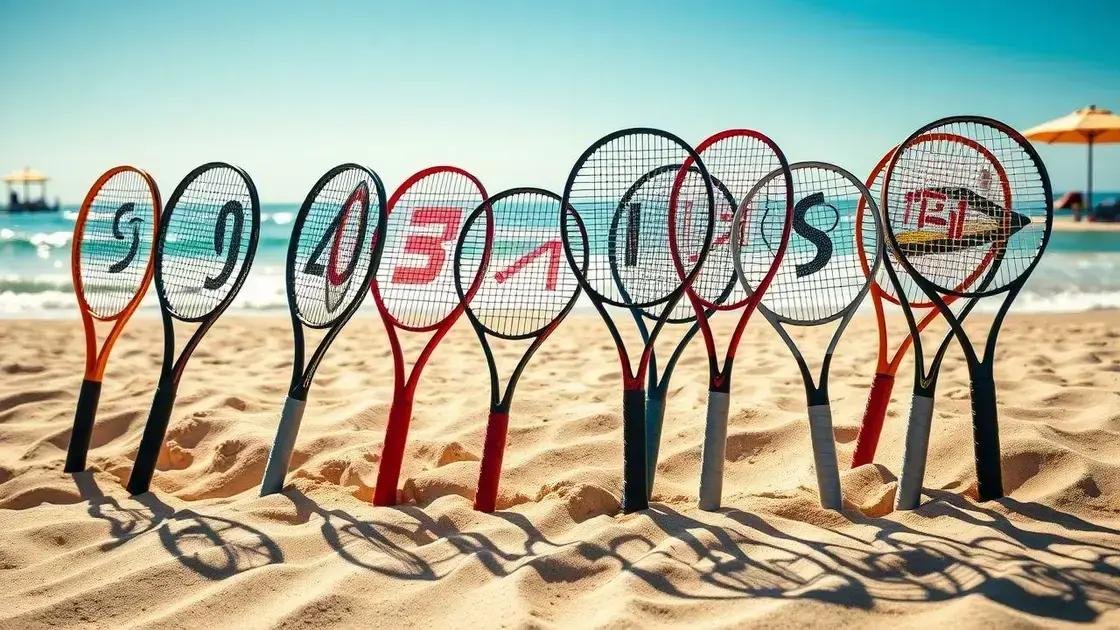 Principais características de uma raquete profissional