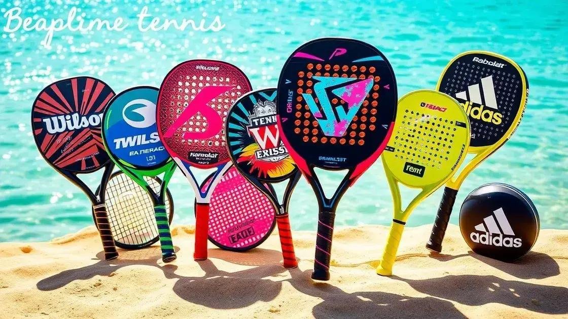 Principais marcas de raquetes de beach tennis
