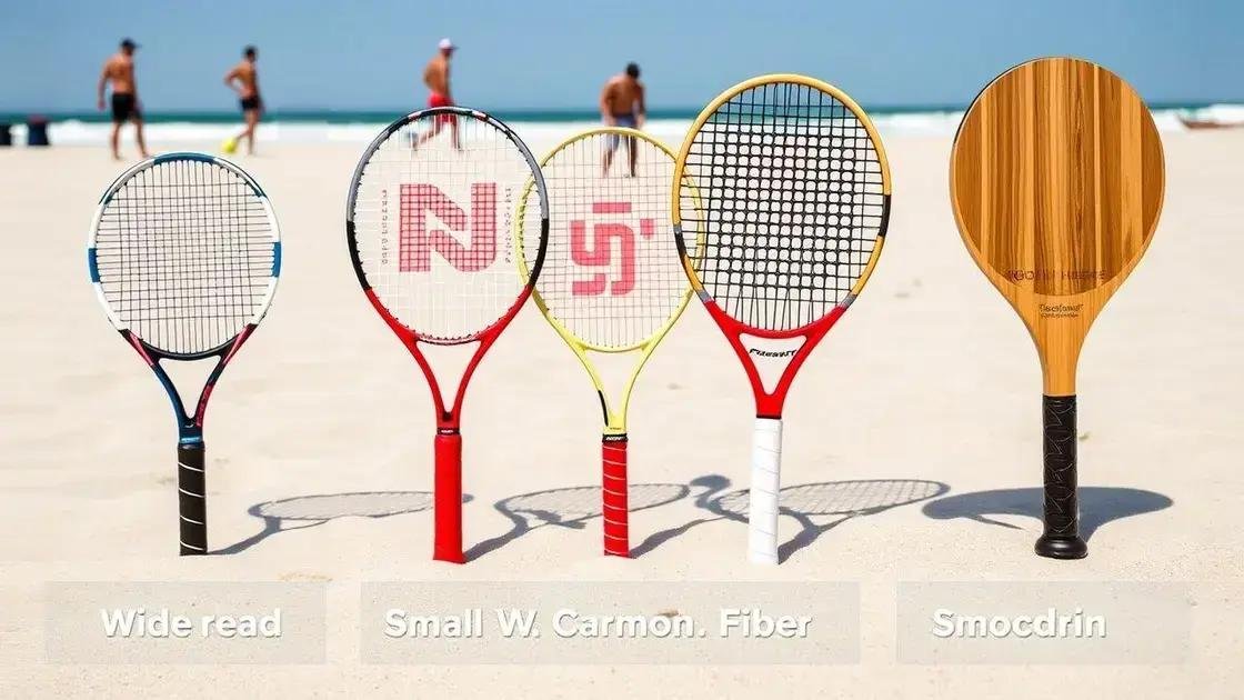 Tipos de raquetes para beach tennis Tipos de raquetes para beach tennis